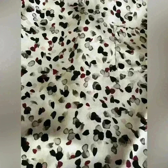 Dalia sleeveless blouse white with  purple dots size small - Picture 4 of 5